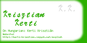 krisztian kerti business card